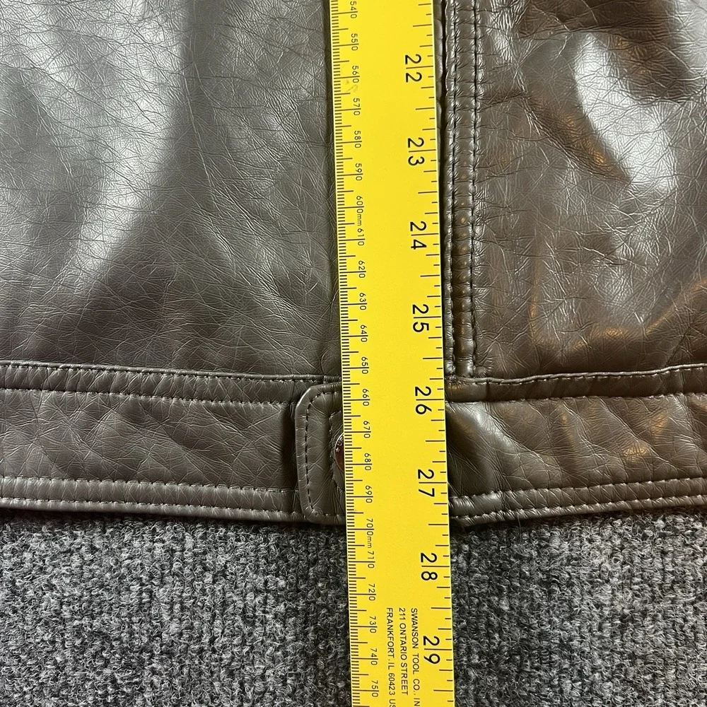 Urban Republic Men's Faux Leather Moto‎ Jacket Gray Quilted Size L